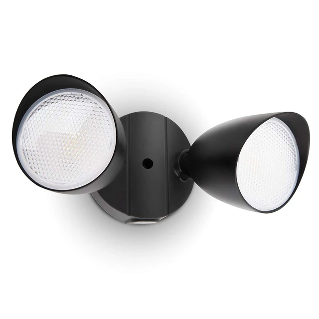 Alt view image 8 of 14 - 6222B 3500 Lumen 32 Watt 28 LED Dual-Head Floodlight Outdoor, Full Metal Design, Waterproof Exterior Security Wall Light 5000K for Patio, Garden, Yard-Black