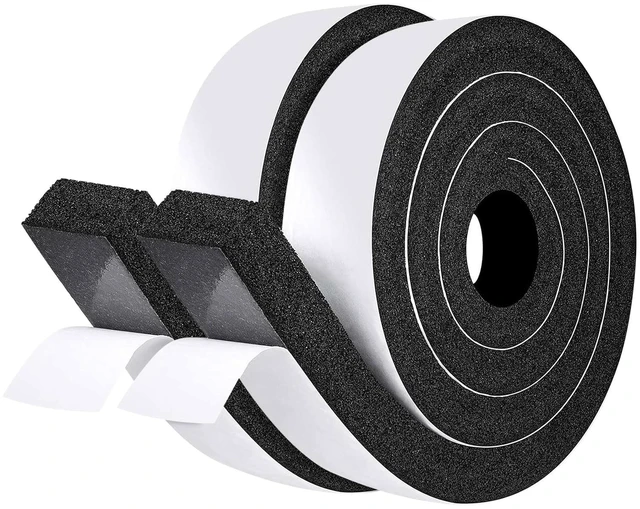 Alt view image 8 of 14 - AC Window Seal Foam Tape, 2" x 1" Thick Weather Strip, 2 Rolls Extra Wide Adhesive Foam Tape, High Resilience for Ac Windows, Doors & Gaps, Absorbs Shock & Blocks Drafts, 6.5ft x 2 Rolls