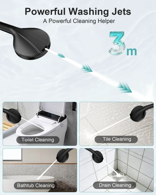 Alt view image 14 of 14 - Black Filtered Shower Head Handheld, 3 Filters Hard Water Softener 9 Spray Modes, High Pressure, 20-Stage Filtration, Remove Chlorine and Heavy Metals, Relieve Dry Itchy Skin, Hose Included