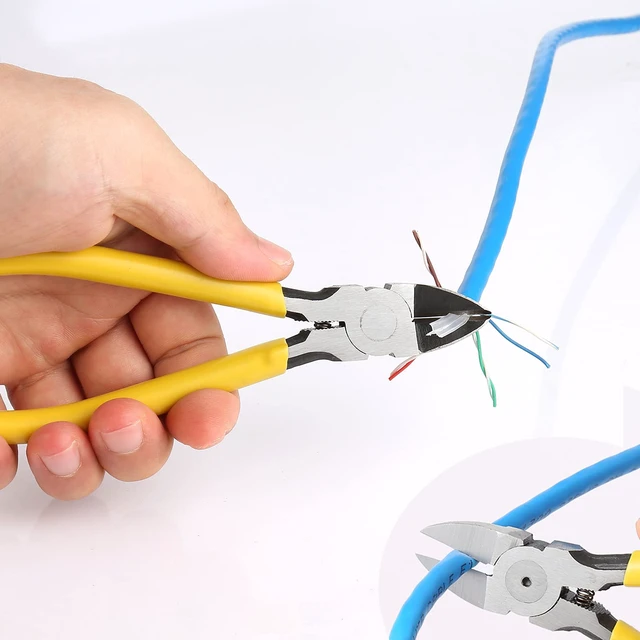 Alt view image 13 of 14 - Pass Through RJ45 Crimp Tool Kit Ethernet Crimper CAT5 Cat5e Cat6 Crimping Tool Kit