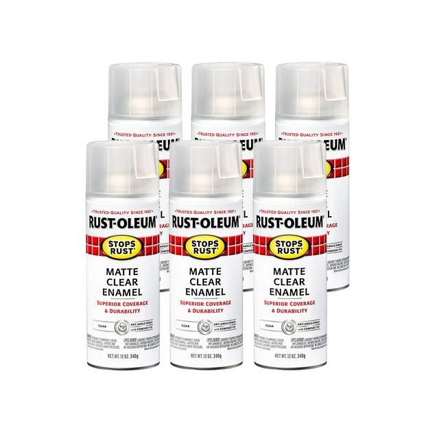 Alt view image 8 of 14 - 285093-6PK Stops Rust Spray Paint, 12 oz, Matte Clear, 6 Pack