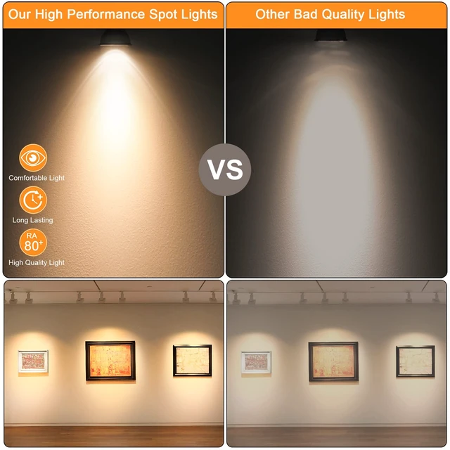 Alt view image 8 of 12 - 12 Pack MR16 LED Bulbs 5W GU5.3 12V Spotlights, 3000K Soft White 50W Halogen Equivalent, Non-Dimmable, 45° Beam Angle, 450lm, Landscape, Recessed, Track Lighting, Low Voltage, Bi-Pin Base