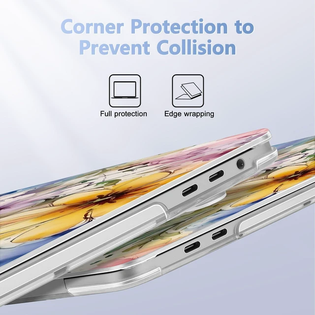 Alt view image 8 of 10 - May Chen for MacBook Pro 16 inch A2141 2020 2019 Release, Screen Protector & Keyboard Cover Plastic Soft-Touch Case for MacBook Pro 16-inch with Touch Bar & Touch ID - Abstract Floral