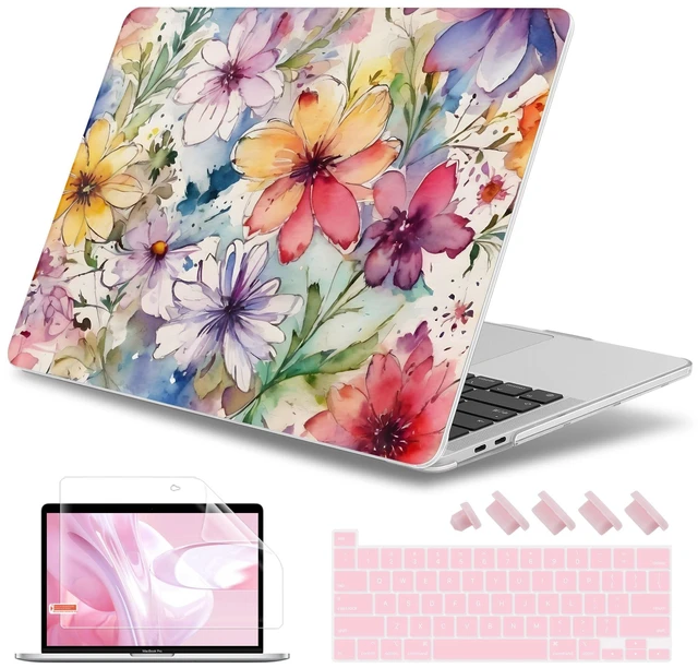 Alt view image 6 of 10 - May Chen for MacBook Pro 16 inch A2141 2020 2019 Release, Screen Protector & Keyboard Cover Plastic Soft-Touch Case for MacBook Pro 16-inch with Touch Bar & Touch ID - Abstract Floral