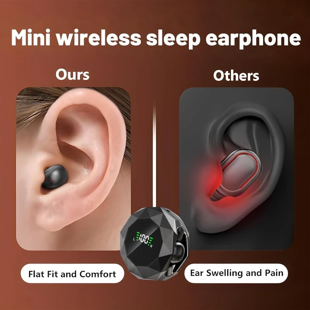 Alt view image 8 of 10 - MSHUKCOE Smallest Invisible Mini Earbuds Wireless Bluetooth Headset, Low Profile Micro Tiny Discreet Hidden Earbudsfor Work, Small Headphones, Invisible Sleep Earphones for Small Ear Canals (Black)