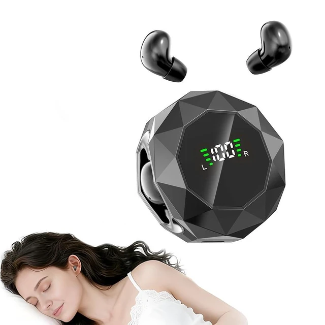 Alt view image 6 of 10 - MSHUKCOE Smallest Invisible Mini Earbuds Wireless Bluetooth Headset, Low Profile Micro Tiny Discreet Hidden Earbudsfor Work, Small Headphones, Invisible Sleep Earphones for Small Ear Canals (Black)