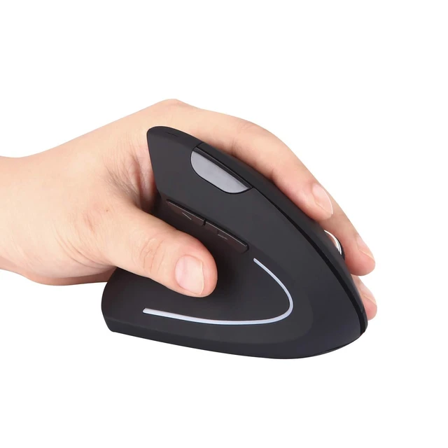 Alt view image 8 of 10 - Fonicer Left Handed 2.4GHz Wireless Vertical Ergonomic Mouse and Keyboard Combo Ultra-Thin Portable Size for PC Desktop Computer Laptop Mac Tablet, Black