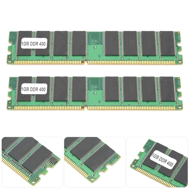 Alt view image 7 of 10 - 2PCS DDR Memory, 400Mhz 1GB 184Pin Memory Designed for DDR PC3200 Desktop Computer, Full Compatible Double Sided 16-Grain Memory Module Desktop Computer Upgrade