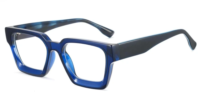 Alt view image 6 of 10 - Cyxus Oversized Square Blue Light Blocking Glasses Women Men Chic Preppy Thick Frame Computer Eyeglasses Anti Eyestrain 8224