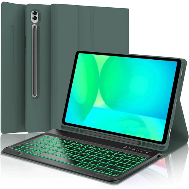 Alt view image 6 of 10 - Keyboard Case for Samsung Galaxy Tab 10 FE Plus 13.1inch, S10 FE+ Smart Keyboard Case Magentic Keyboard Cover with S-Pen Holder, Green