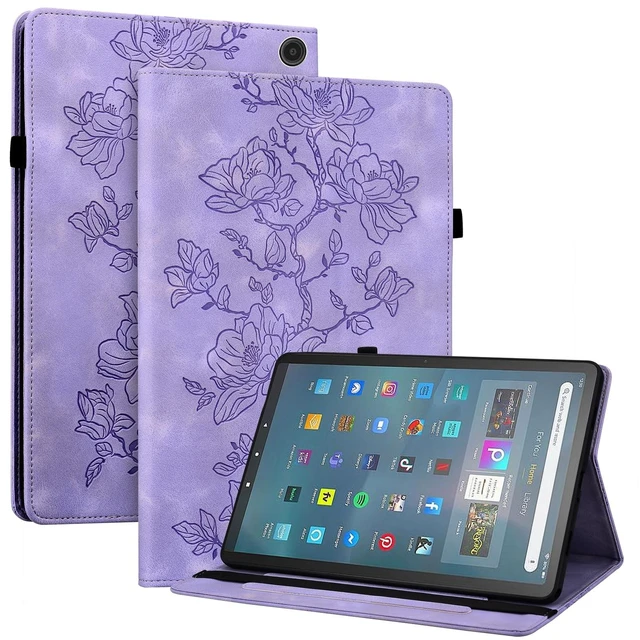 Alt view image 6 of 10 - YHDXUYS Case for Fire Max 11 Tablet (13th Generation, 2023 Release), Slim PU Leather Folio Cover with Multi-Angle Stand and Pen Holder, Purple