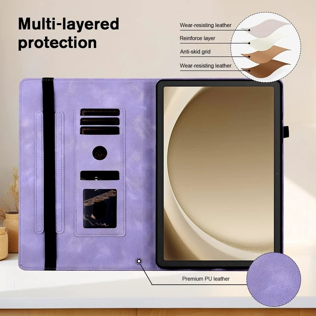 Alt view image 8 of 10 - YHDXUYS Case for Fire Max 11 Tablet (13th Generation, 2023 Release), Slim PU Leather Folio Cover with Multi-Angle Stand and Pen Holder, Purple