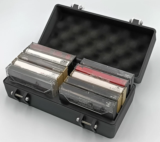 Alt view image 5 of 8 - Rugged Protective Carrying Case for Cassettes - Holds 10 Tapes