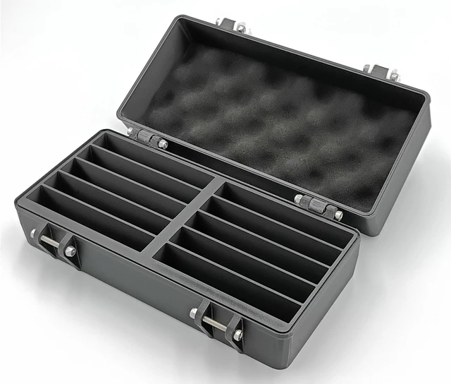 Alt view image 7 of 8 - Rugged Protective Carrying Case for Cassettes - Holds 10 Tapes