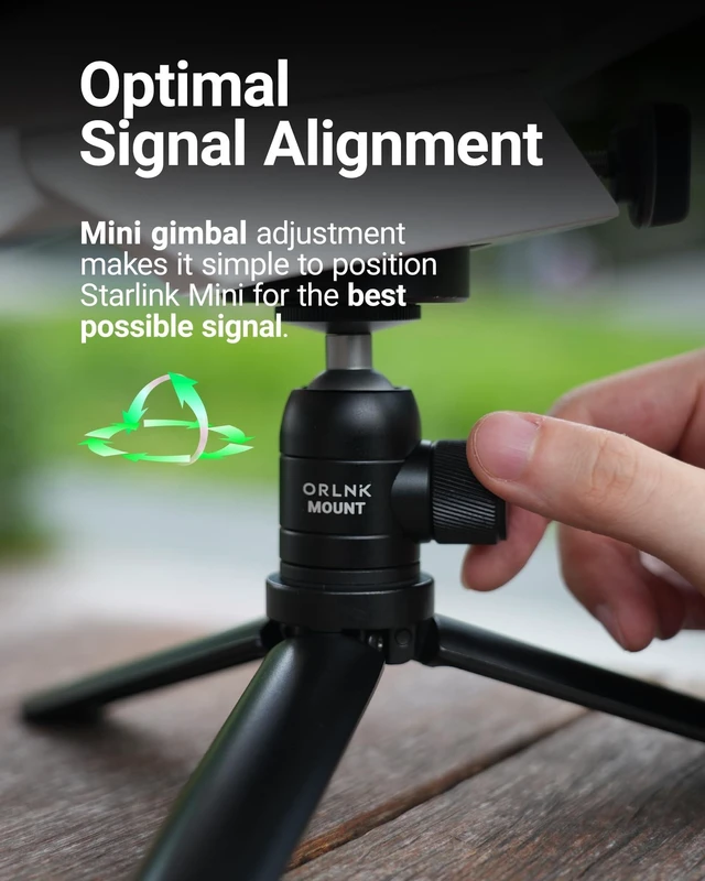 Alt view image 9 of 10 - ORLNK T3 Portable Tripod Stand for Starlink mini with Adapter (Adjustable-Angled, Aluminum Alloy)