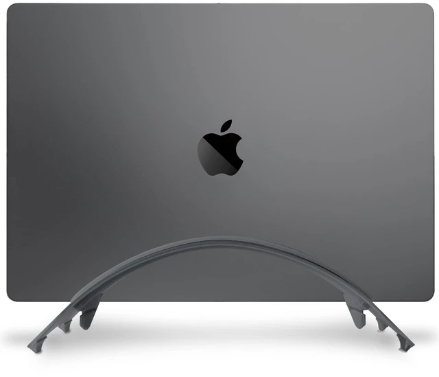 Alt view image 6 of 10 - amesoba ^^ BridgeStand for MacBook Aluminum Vertical Laptop Desk Stand (Space Gray)