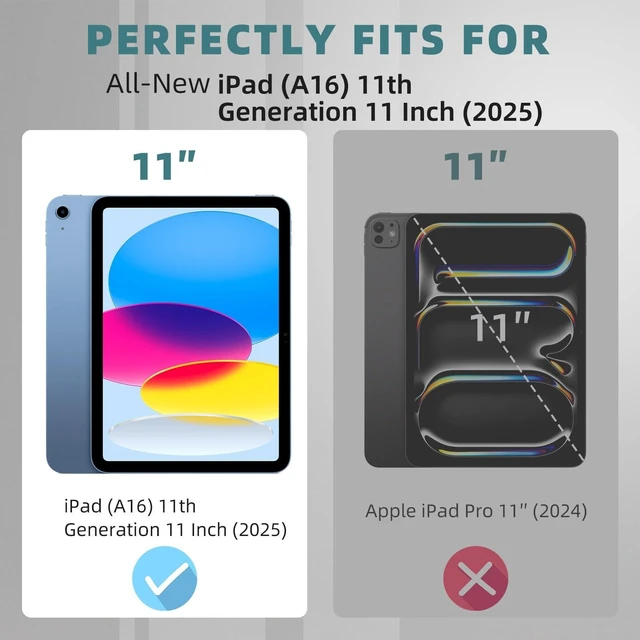 Alt view image 7 of 10 - ETLKJVBL for iPad A16 Case, Stand Cover Multi Angle Viewing, Auto Sleep/Wake, Colorful Elephant Exquisite Leather for iPad 11th Generation Case