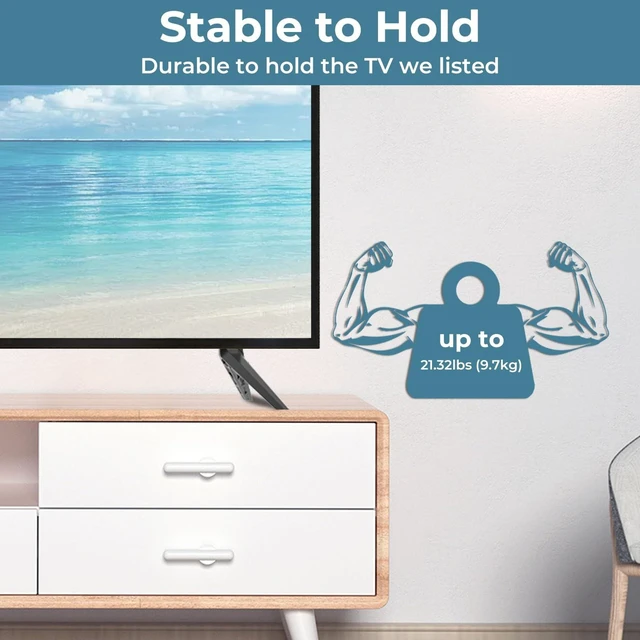 Alt view image 8 of 10 - TV Base Stand Only for Vizio TV Lges D43N-E4, Not for Other TV Model, for Vizio TV Feet Replacement wr Screws & Instructions, Easy to Install