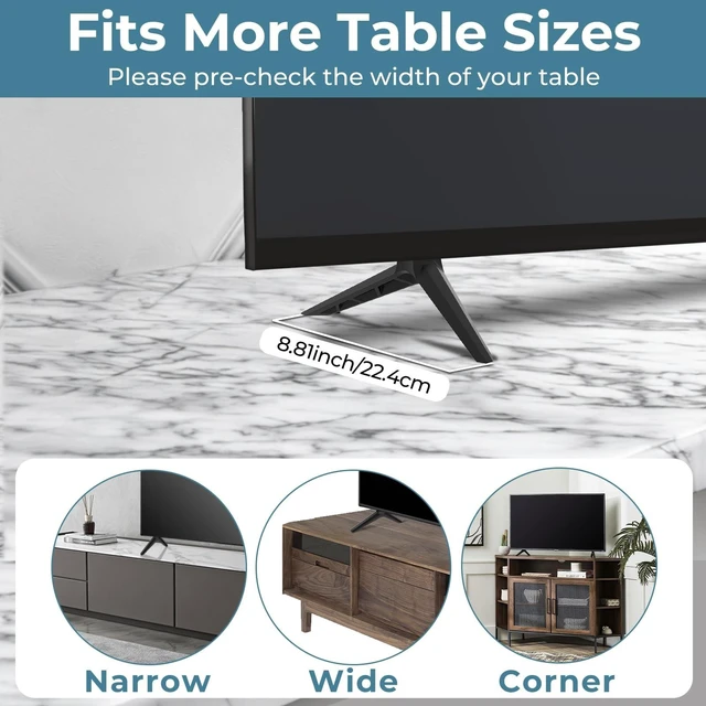 Alt view image 10 of 10 - TV Base Stand Only for Vizio TV Lges D43N-E4, Not for Other TV Model, for Vizio TV Feet Replacement wr Screws & Instructions, Easy to Install