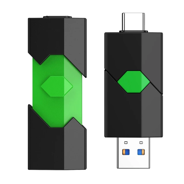 Alt view image 6 of 10 - K&ZZ 128GB USB Flash Drives 2 Pack Dual Type C + USB A Flash Drive 2 in 1 USB 3.0 Thumb Drive Push-Pull Cover Photo Stick