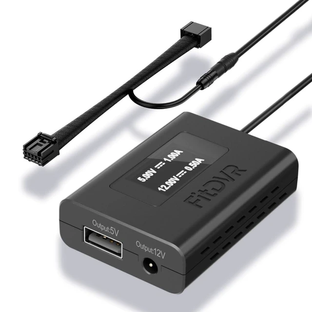 Alt view image 6 of 10 - FitDVR Dash Camera Power Adapter (5-Pin) for Mazda CX-5, MX-5, Mazda 3, Mazda 6 with Auto-dimming Mirror, LED Display USB Power Source, Easy to Install, 5V 12V Output (D3-051)