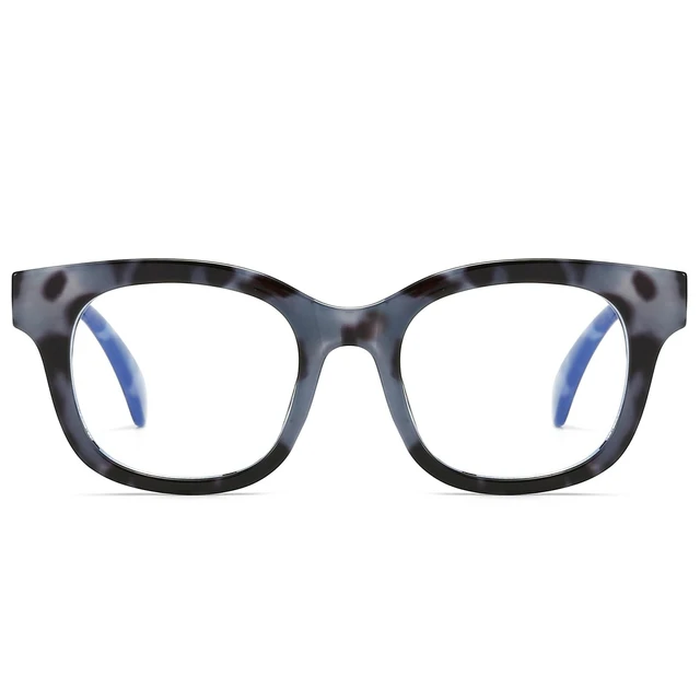 Alt view image 6 of 10 - ANRRI Blue Light Blocking Glasses for Women and Men, Oversized Blue Light Computer Glasses, Tortoise-Grey Frame
