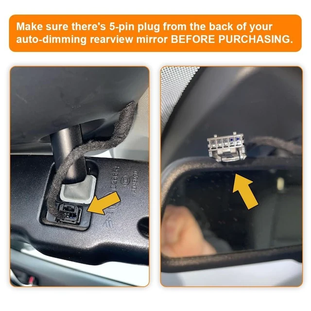 Alt view image 7 of 10 - FitDVR Dash Camera Power Adapter (5-Pin) for Mazda CX-5, MX-5, Mazda 3, Mazda 6 with Auto-dimming Mirror, LED Display USB Power Source, Easy to Install, 5V 12V Output (D3-051)