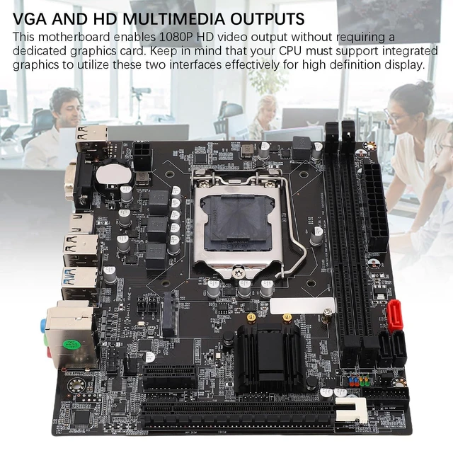 Alt view image 8 of 10 - Zunate B75 Micro ATX Gaming Motherboard for LGA 1155, Supports 2nd 3rd Gen Core i3 i5 i7 ^^ Dual Channel DDR3 16GB, M.2 NVMe NGFF SATA 3.0 USB 3.0, HDMI VGA