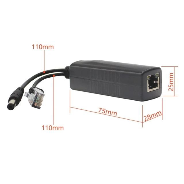 Alt view image 8 of 10 - ANVISION 4-Pack 12V DC Output Active PoE Splitter Adapter, IEEE 802.3af, 10/100Mbps, for IP Camera AP Voip Phone and More, AV-PS12