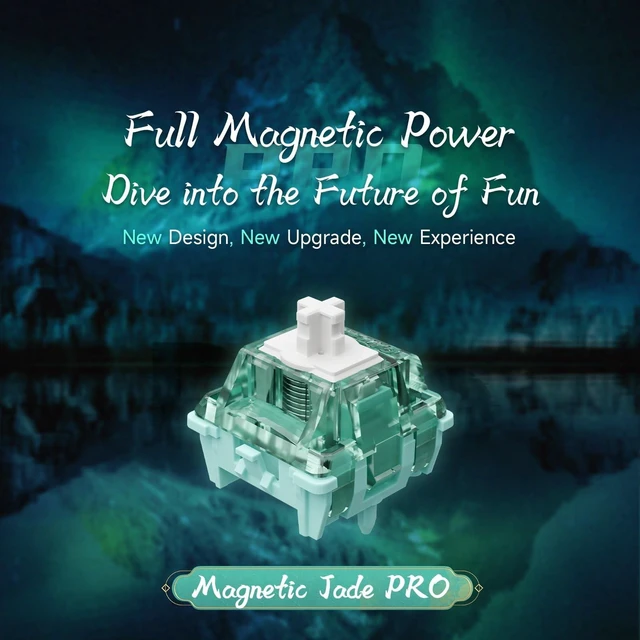 Alt view image 9 of 10 - GATERON Magnetic Jade Pro Keyboard Switches, Linear Factory Pre-lubed Freely Setting Pre-Travel 20mm Longer Spring Key Switches for Magnetic Gaming Keyboard(108PCS)