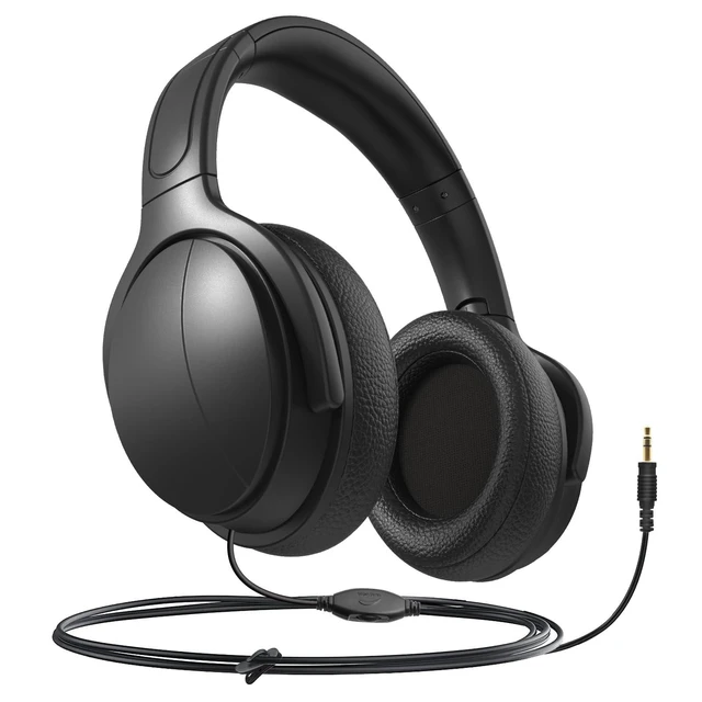 Alt view image 6 of 10 - YUEBAITU Long Cord Wired Headphones for tv, Over Ear Headphone tv Watching for Seniors with Extra Long Cord, Universal 3.5mm AUX Audio(19.5FT)
