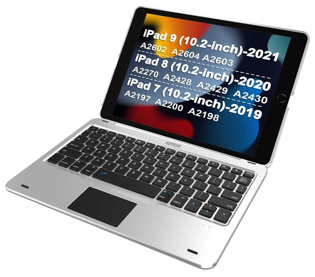 Alt view image 6 of 10 - Arteck iPad 9th Gen 10.2-inch 2021 Keyboard Case with Track Pad, Bluetooth Keyboard with Folio Full Protection Case and Touch Pad for Apple 10.2-inch iPad 9, 8, 7 with 130 Degree Swivel Rotating