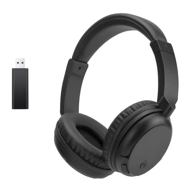 Alt view image 6 of 10 - Wireless Bluetooth TV Headset, Deep Bass Bluetooth Headphones Over Ear for Adults and Seniors, HiFi Stereo Lightweight Headphones for Home Office TV, PC, Cellphone (Black)