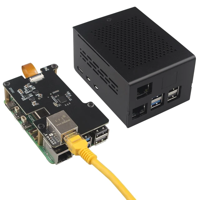 Alt view image 6 of 10 - ZDE ZP591 PCIe to 2.5G Ethernet Network Port HAT Expansion Board 2.5GB 2.5GBE with Aluminum Case ZC506 for Raspberry Pi 5 2GB 4GB 8GB 16GB