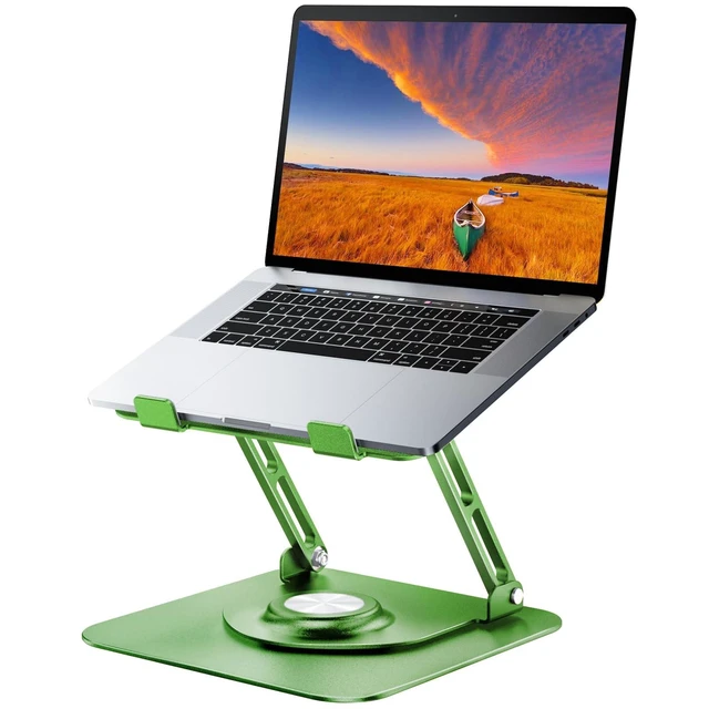 Alt view image 6 of 10 - JOYEKY Laptop Stand for Desk, Adjustable Computer Stand with 360 Rotating Base, Ergonomic Laptop Riser for Collaborative Work, Foldable & Portable Laptop Stand, fits for All 10-16" Laptops