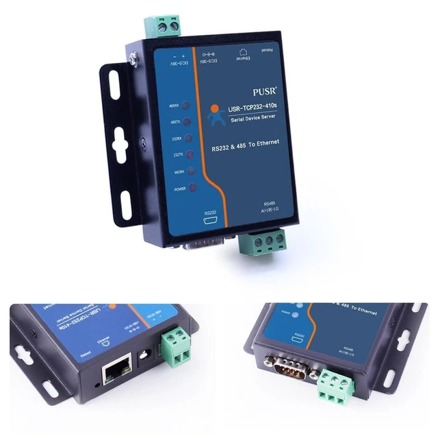 Alt view image 6 of 10 - PUSR Edge Computing RS485 RS232 to Ethernet Modbus Gateway Modbus to ethernet Support MQTT SSL/TLS encryption in HTTP Modbus RTU to TCP USR-TCP232-410S-New