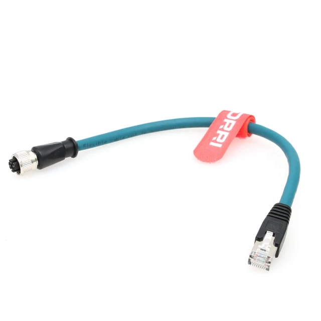 Alt view image 8 of 10 - DRRI Hight Speed Ethernet M12 8 Position X-Coded to RJ45 Patch Cable for Industrial Ethernet Connectivity (30CM)