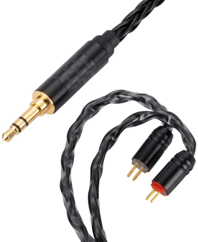 Alt view image 7 of 8 - UNCLE LIGHT 3.5mm to 2Pin (0.78mm) IEM Cable, 8-Core OCC Silver-Plated HiFi Earbud Cable, Ultra-Soft, for Earphone and in Ear Monitor, 1.3m Black