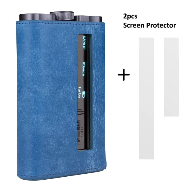 Alt view image 7 of 10 - MITER CASE for iFi Audio xDSD Gryphon DAC, Handmade Italy Pueblo Leather Case Cover for Gryphon (Blue)