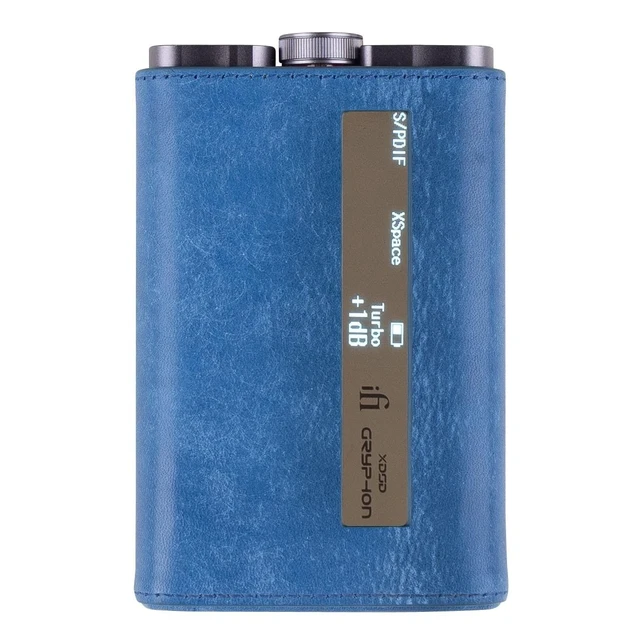 Alt view image 9 of 10 - MITER CASE for iFi Audio xDSD Gryphon DAC, Handmade Italy Pueblo Leather Case Cover for Gryphon (Blue)