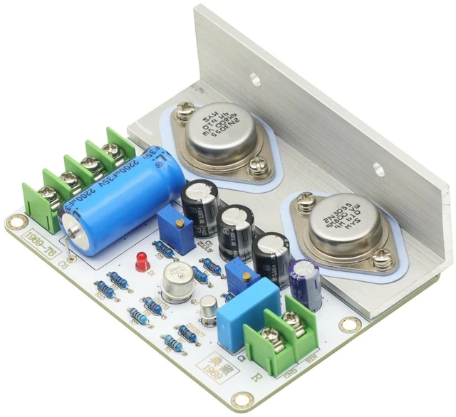 Alt view image 10 of 10 - 2Pcs 1969 Class A Power Amplifier Board 10-15W HiFi Audio Amplificador 2N3055 PCB Assembled Board
