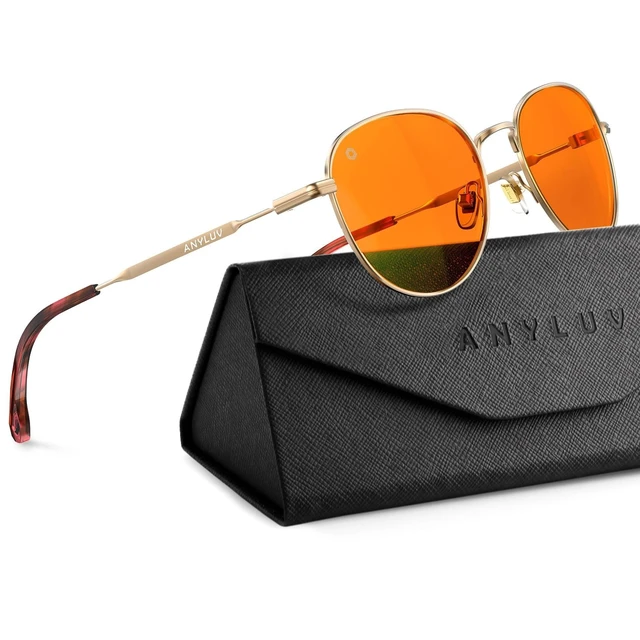 Alt view image 6 of 10 - ANYLUV Blue Light Blocking Glasses Men Women, Round Lightwight Blue Light Glasses Computer Screen for Eye Protection