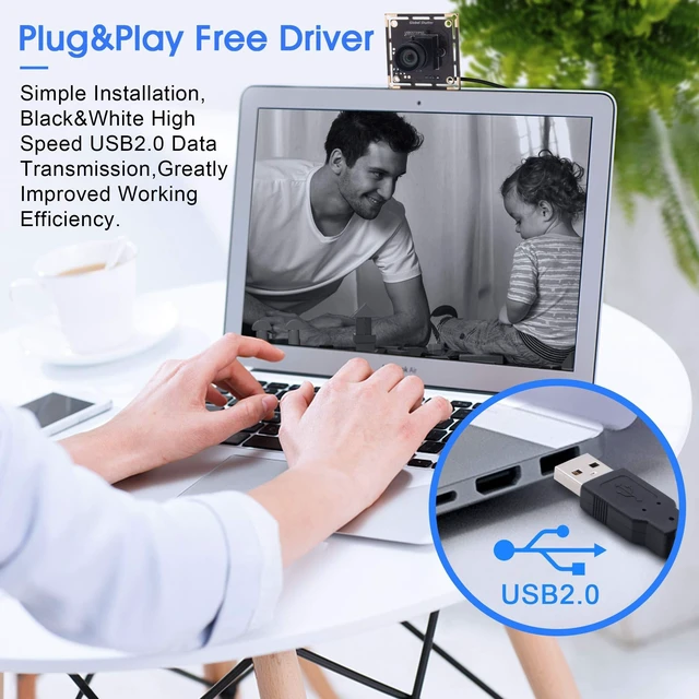 Alt view image 10 of 10 - IEights Global Shutter USB Camera Module 720P 60FPS Wide Angle 1MP UVC USB2.0 PC Camera for Laptop Jetson Nano