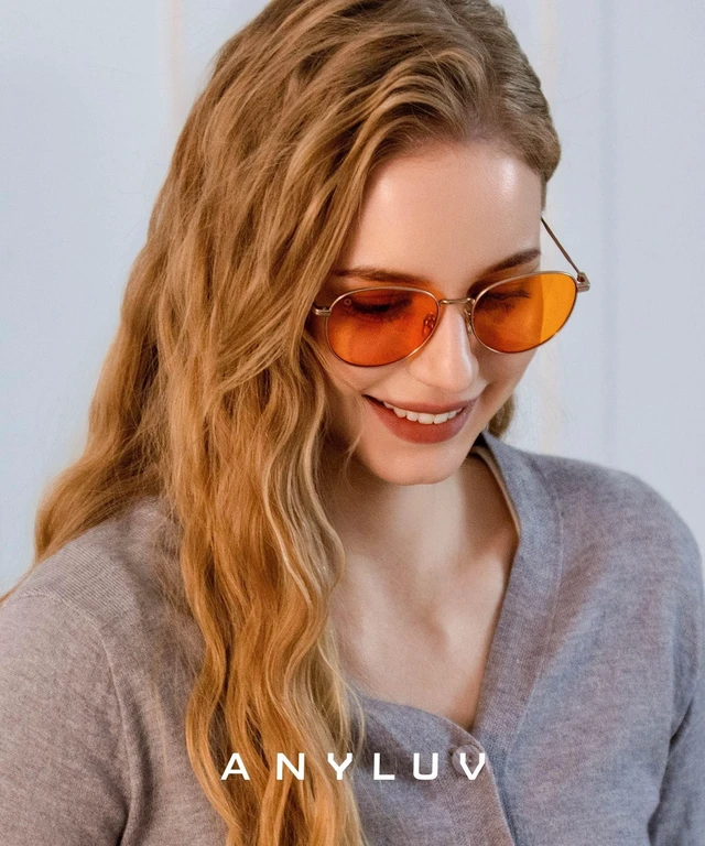 Alt view image 7 of 10 - ANYLUV Blue Light Blocking Glasses Men Women, Round Lightwight Blue Light Glasses Computer Screen for Eye Protection