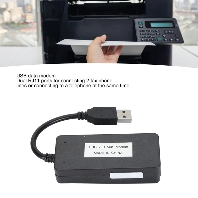 Alt view image 7 of 10 - USB 56K External Dial Up Fax Data Modem, Rj11 Port Computer Laptop Fax Modem Support Caller ID, for for Linux