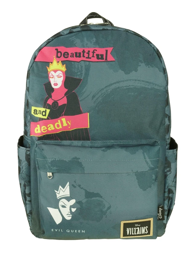 Alt view image 6 of 10 - KBNL Classic Disney Villains - Evil Queen Backpack with Laptop Compartment for School, Travel, and Work, Multicolor