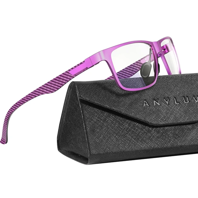 Alt view image 6 of 10 - ANYLUV Blue Light Blocking Glasses Men Computer Gaming Glasses Lightweight Al-Mg Metal Anti Eyestrain Eye Protection