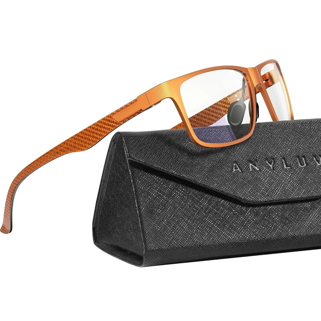 Alt view image 6 of 10 - ANYLUV Blue Light Blocking Glasses Men Computer Gaming Glasses Lightweight Al-Mg Metal Anti Eyestrain Eye Protection
