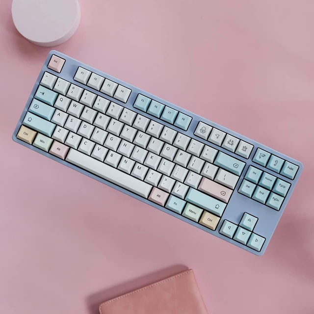 Alt view image 8 of 8 - CuXiu Chalk PBT Keycaps 136 Keys Dye Sub Keycap Set for Cherry MX Switches Mechanical Keyboard gh60 xd64 xd84 xd96 87 104 (English)