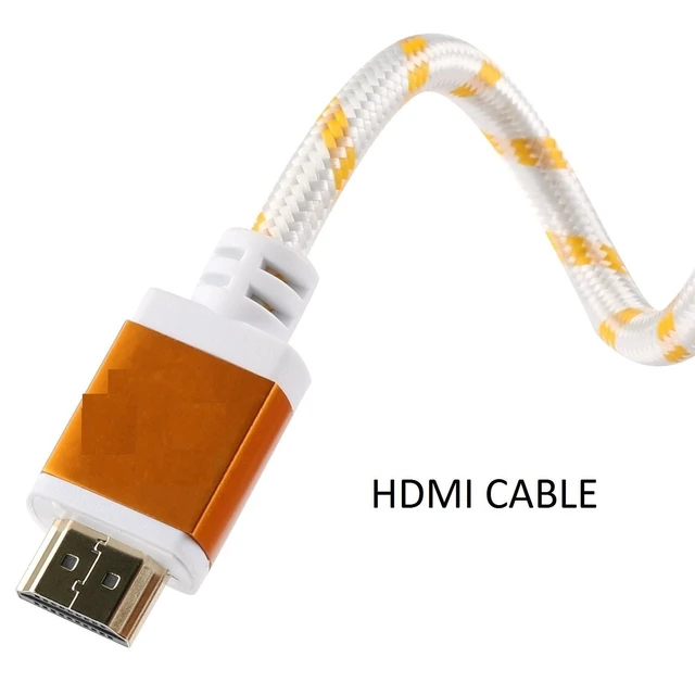 Alt view image 5 of 6 - CableVantage Premium HDMI Cable 100FT 100feet V1.4 for 1080P 3D TV DVD PS4 PS3 360 HDTV Monitor Braided Nylon HDMI Cord, Gold Tip White